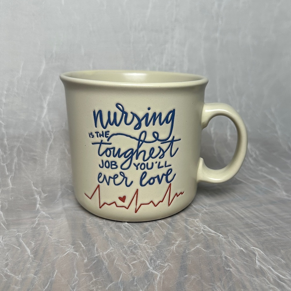 💥‎ 3/$20 Ceramic Coffee Mug “Nursing is the toughest job you’ll ever love”